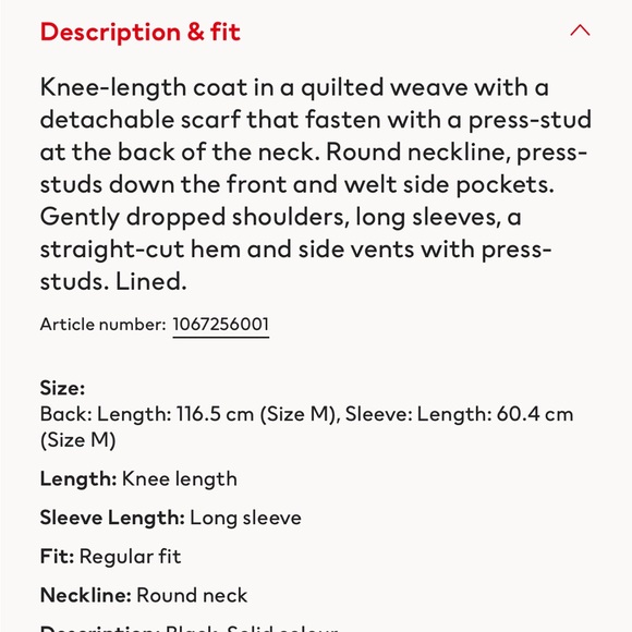 H&M down puffer coat - Picture 4 of 4